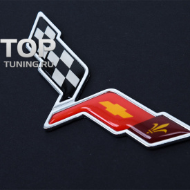 Металлический шильдик 100x50 на Chevrolet