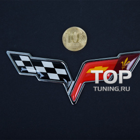 Металлический шильдик 100x50 на Chevrolet