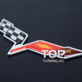 Металлический шильдик 100x50 на Chevrolet