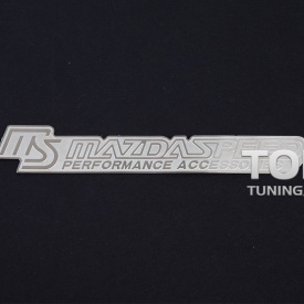 Металлический шильд Mazdaspeed 120x20 на Mazda