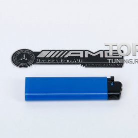Никелевый шильдик AMG 94x22 на Mercedes