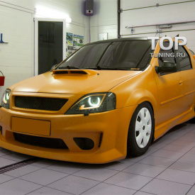 Передний бампер Power DM на Renault Logan