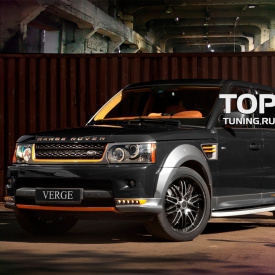 Диффузор на передний бампер VERGE на Land Rover Range Rover Sport L322