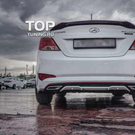Юбка на задний бампер Zeus на Hyundai Solaris
