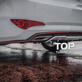 Юбка на задний бампер Zeus на Hyundai Solaris