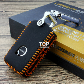 Кожаный чехол для смарт ключа на Volvo