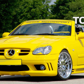 Передний бампер Rieger на Mercedes SLK R170