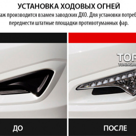 Противотуманные фары с LED ходовыми огнями на Hyundai Solaris