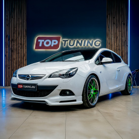 Юбка на передний бампер JMS на Opel Astra J