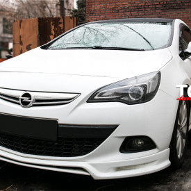 Юбка на передний бампер JMS на Opel Astra J