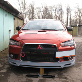 Центральная вставка юбки Zodiak на Mitsubishi Lancer 10 (X)