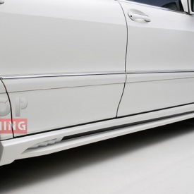 Пороги WALD Black Bison LONG  на Mercedes S-Class W220