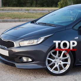 Накладки на передний бампер X-Force на Kia Ceed 2 (Дорестайлинг)