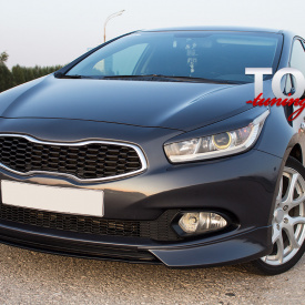 Накладки на передний бампер X-Force на Kia Ceed 2 (Дорестайлинг)