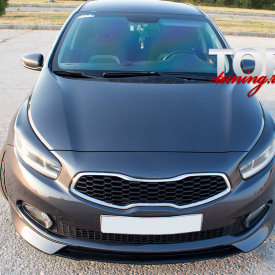 Накладки на передний бампер X-Force на Kia Ceed 2 (Дорестайлинг)