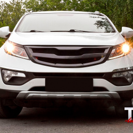 Накладка на передний бампер X-Force на Kia Sportage 3 (III)