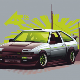 Подвеска на зеркало Trueno, Levin, Corolla JDM AE86 на Toyota