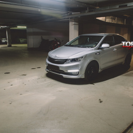 Боковые накладки на переднюю оптику Element на Kia Rio 3