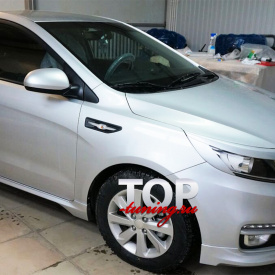 Накладки на передний бампер Element на Kia Rio 3