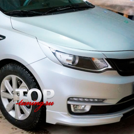 Накладки на передний бампер Element на Kia Rio 3