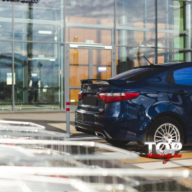 Накладки на задние фонари Element Дорестайлинг на Kia Rio 3