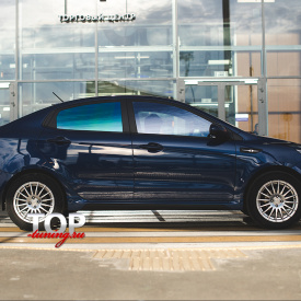 Накладки на задние фонари Element Дорестайлинг на Kia Rio 3