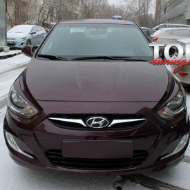 Реснички на фары A`PEX Line на Hyundai Solaris