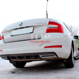 Диффузор заднего бампера A`PEX на Skoda Octavia 3