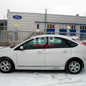 Накладки на пороги A`PEX Force (ABS) на Ford Focus 2