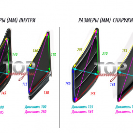 Жабры A-RS в передние крылья авто (универсальные)