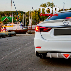 Диффузор заднего бампера A`PEX Speed со стоп-сигналом на Mazda 6 GJ