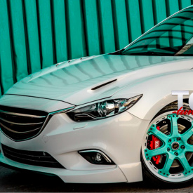 Накладки на передний бампер A`PEX RS на Mazda 6 GJ