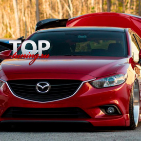 Накладки на передний бампер A`PEX RS на Mazda 6 GJ