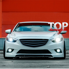 Накладки на передний бампер A`PEX RS на Mazda 6 GJ