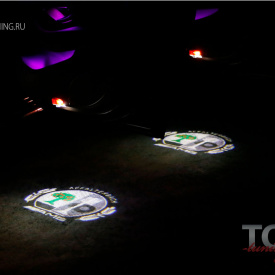 Проектор логотипа в дверь Laser HD на Mercedes