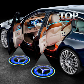 Проектор логотипа в дверь Laser HD на Mercedes