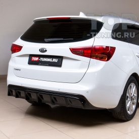 Диффузор заднего бампера X-Force (Универсал) на Kia Ceed 2