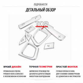 Облицовка клавиш в руль на Mercedes E-Class W213