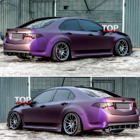 Диффузор на задний бампер A`PEX Revolt на Honda Accord 8