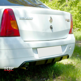 Диффузор на задний бампер Bastion (ДОРЕСТАЙЛИНГ) на Renault Logan