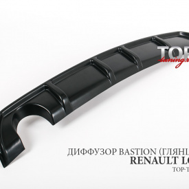 Диффузор на задний бампер Bastion (ДОРЕСТАЙЛИНГ) на Renault Logan