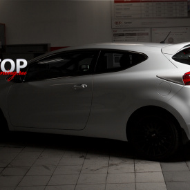 Диффузор на задний бампер Evolution на Kia Ceed Pro