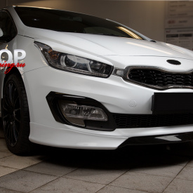 Накладки на передний бампер Evolution на Kia Ceed Pro