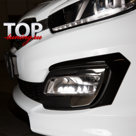 Реснички на ПТФ Evolution на Kia Ceed Pro