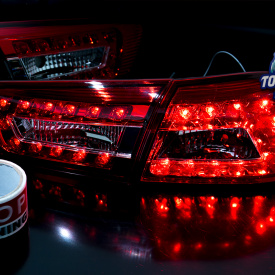 Задние тюнинг фонари LUX на Mitsubishi Lancer 10 (X)