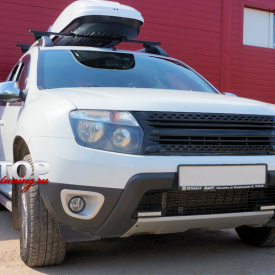 Декоративные облицовки ПТФ на Renault Duster 1