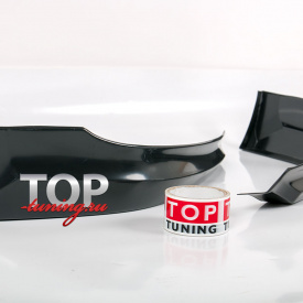 Накладки на передний бампер - Обвес Exclusive на Hyundai Solaris