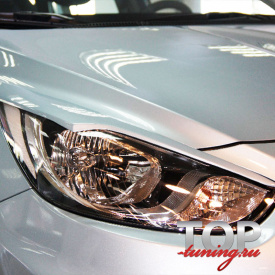 Реснички на фары Exclusive 3D на Hyundai Solaris