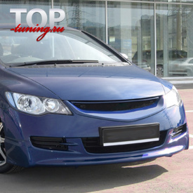 Накладка на передний бампер Mugen ABS на Honda Civic 4D (8)