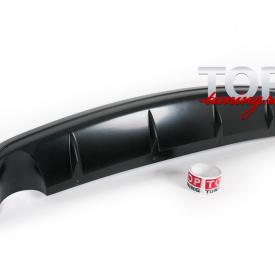 Диффузор на задний бампер A`PEX Duo на Hyundai Solaris